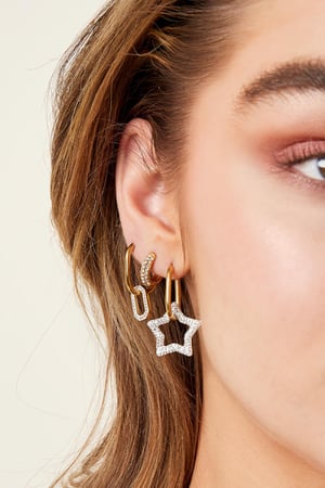 Edelstahlohrringe Stern Rot h5 Bild4